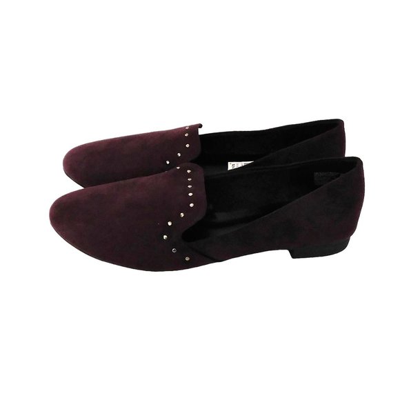 Brash Dilly Loafer Flat Shoes Black Violet Studs Womens Size 8.5 New with Box - Picture 5 of 10